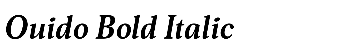 Ouido Bold Italic